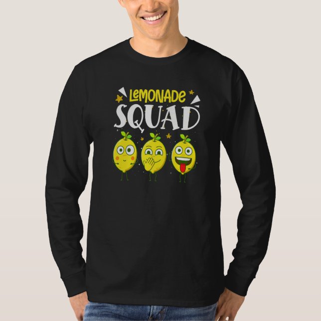 Lemonade Squad Summer  Lemon Fruit T-Shirt (Front)