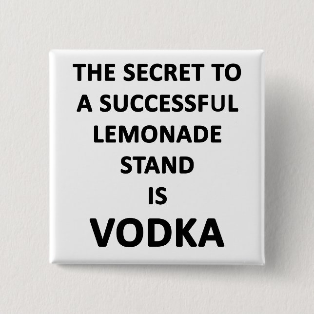 Lemonade Stand 15 Cm Square Badge (Front)