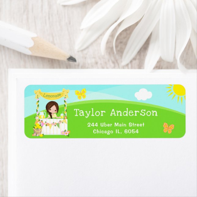 Lemonade Stand Birthday Brown Hair Girl (Insitu)