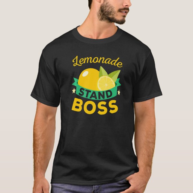 Lemonade Stand Boss Lemon  Fruit Beverage T-Shirt (Front)