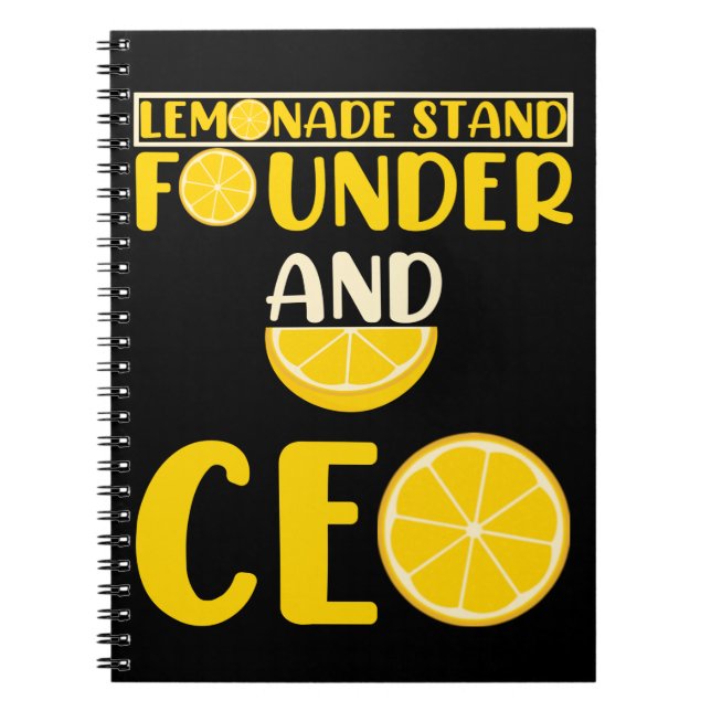Lemonade Stand Boys Girl Funny CEO Notebook (Front)