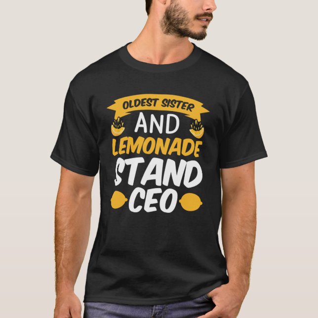 Lemonade Stand Business Boss Sell Lemon Juice Crew T-Shirt (Front)