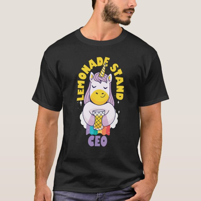 Lemonade Stand Ceo  For Entrepreneur Kids  Unicorn T-Shirt (Front)