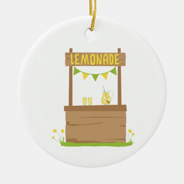 Lemonade Stand Ceramic Tree Decoration (Front)