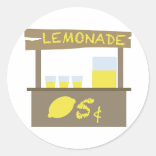 Lemonade Stand Classic Round Sticker