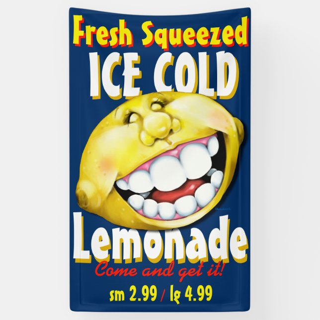 Lemonade Stand Customisable Advertising Promo Banner (Vertical)