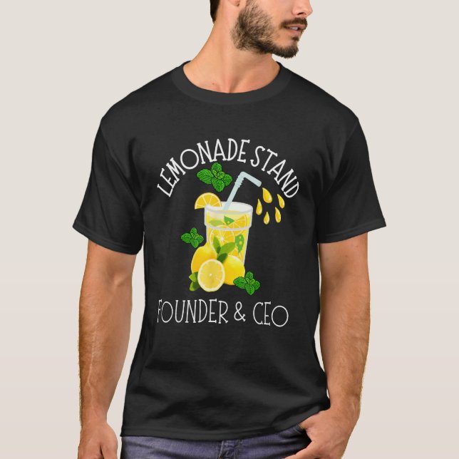 Lemonade Stand Founder And CEO Lemon Juice  Boss T-Shirt (Front)