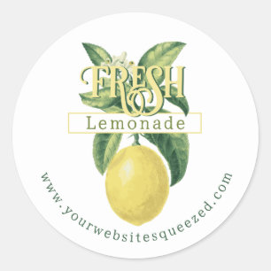Lemonade Stand Lemon Crew Vintage Classic Round Sticker