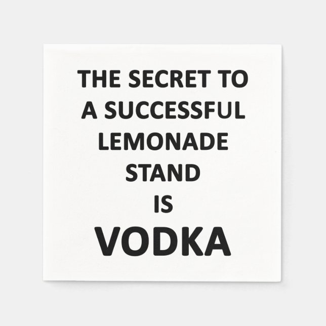 Lemonade Stand Napkin (Front)