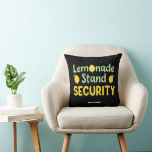 Lemonade Stand Security Funny Summer Citrus CEO Cushion