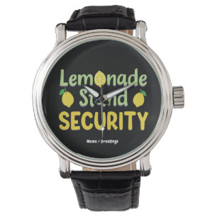 Lemonade Stand Security Funny Summer Citrus CEO Watch