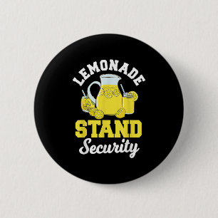 Lemonade Stand Security Lemon Juice Citrus Summer 6 Cm Round Badge