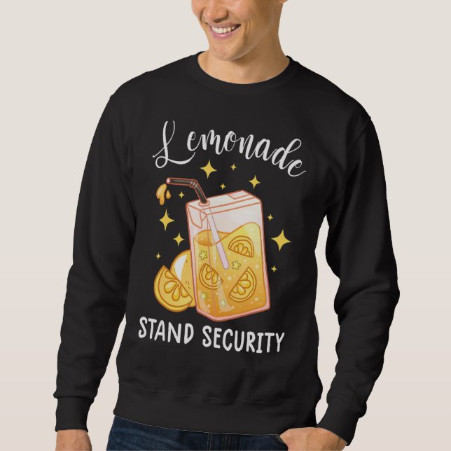 Lemonade Stand Security  Lemon Juice Lemonade Crew Sweatshirt (Front)