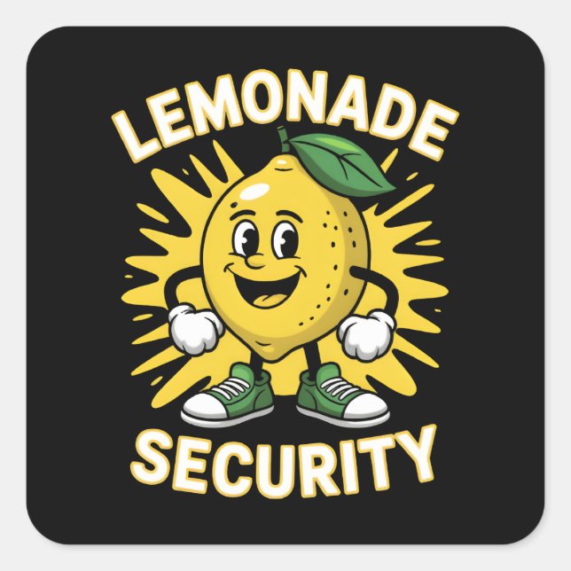 Lemonade Stand Security Square Sticker (Front)