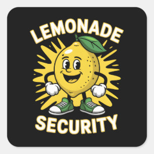 Lemonade Stand Security Square Sticker