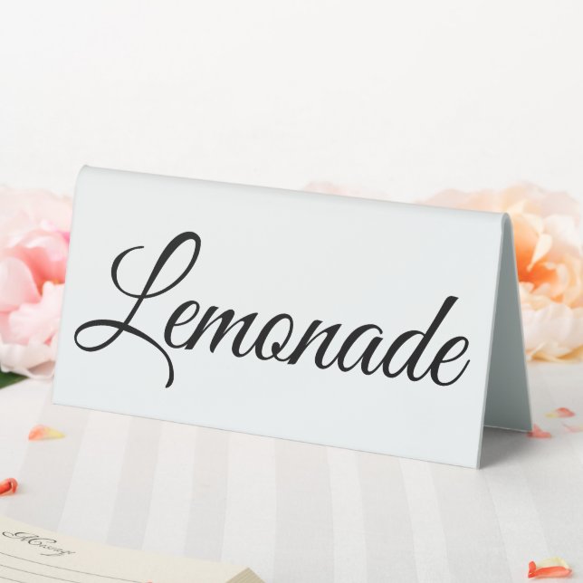 Lemonade Table Sign Personalised Display (In SItu (Wedding))