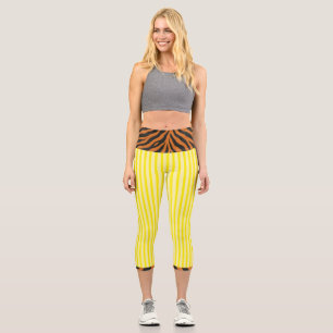 "LEMONADE TIGRESS" - HIGH-WAISTED CAPRI PANTS