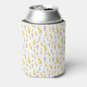 Lemonade Umbrella Drink Print Soda Can Cooler