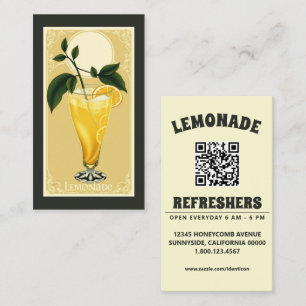 LEMONADE with qr code Business Card