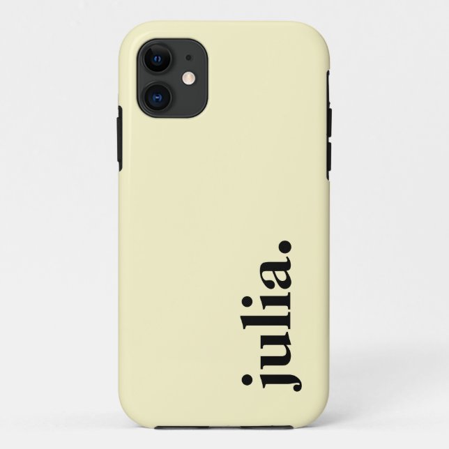 Lemonade Yellow Solid Colour Elegant Name  Case-Mate iPhone Case (Back)