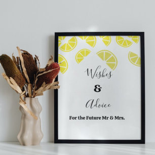 Lemonbridal shower guess advice & advice poster