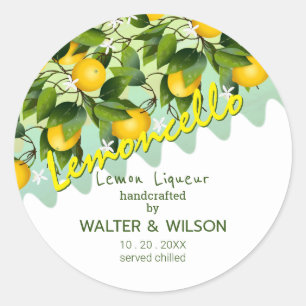 Lemoncello Lemon Fruit Classic Round Sticker
