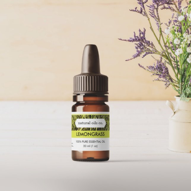 Lemongrass Essential Oils Fragrance Bottle Label (Creator Uploaded)