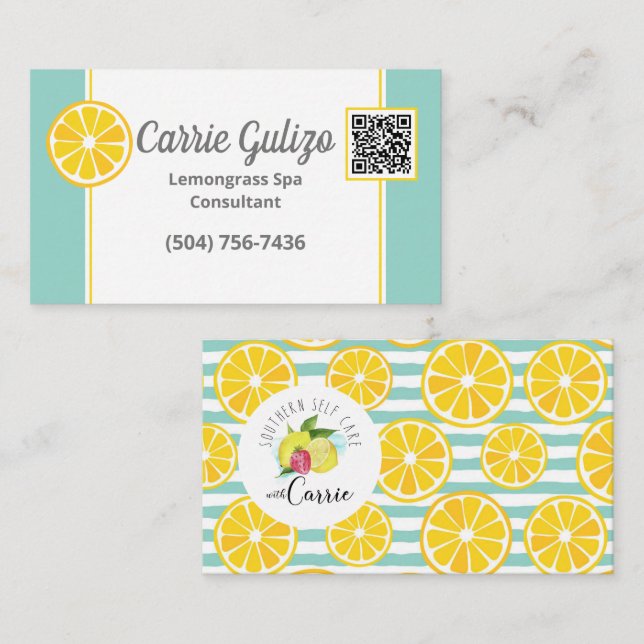 Lemongrass Spa business card (Front/Back)