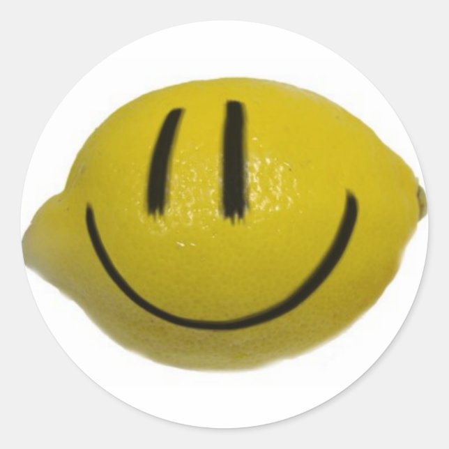 lemonhead classic round sticker (Front)