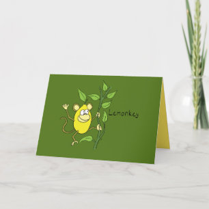 Lemonkey Lemon Monkey Greeting Card