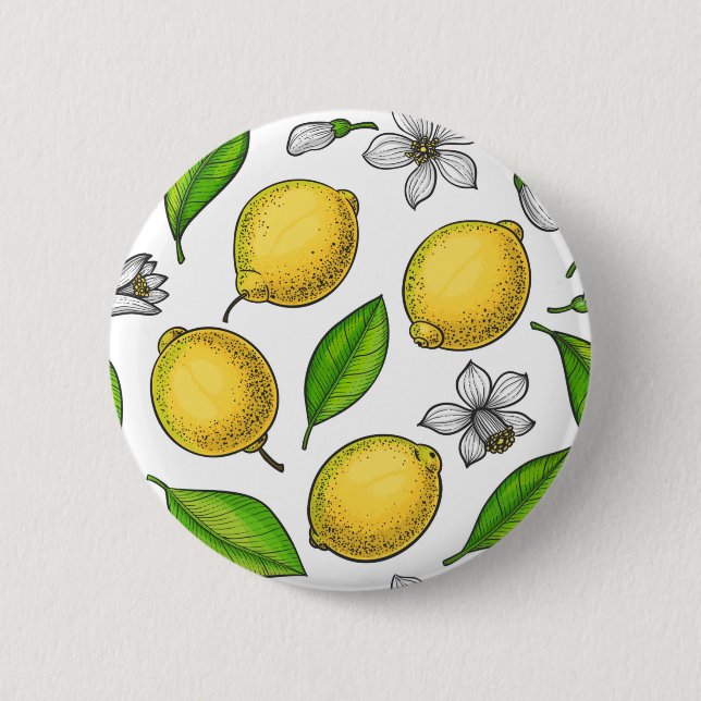 Lemons 6 Cm Round Badge (Front)