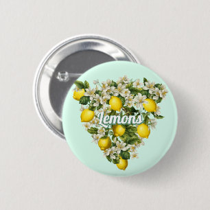 Lemons 6 Cm Round Badge