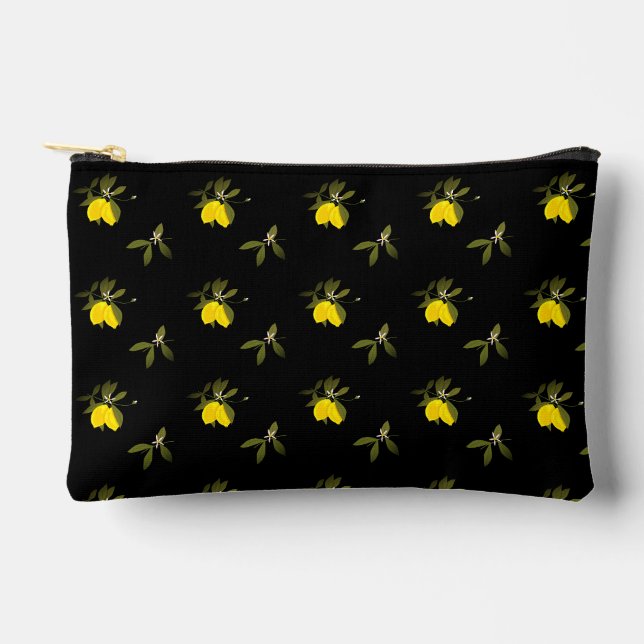Lemons and flowers accessory pouch (Front)