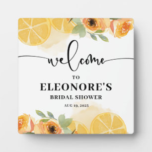 Lemons and Flowers Bridal Shower Welcome  Plaque