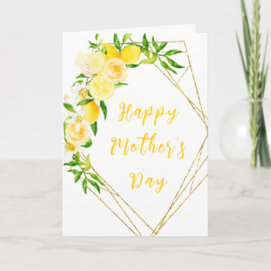 Lemons and Foliage Happy Mother's Day Card