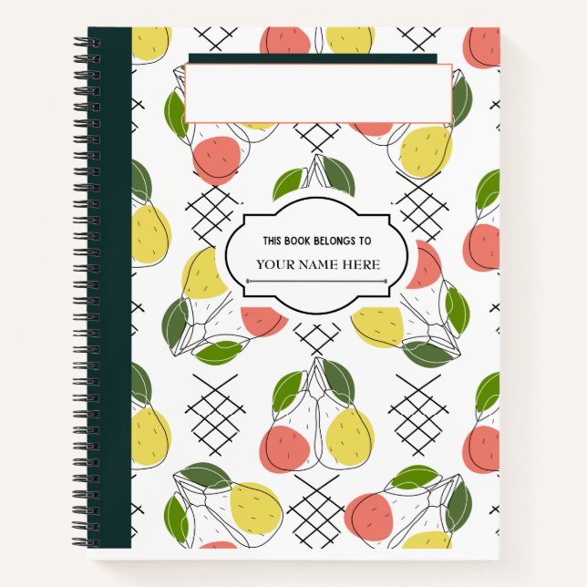 Lemons and Fruits Composition Notebook (Front)