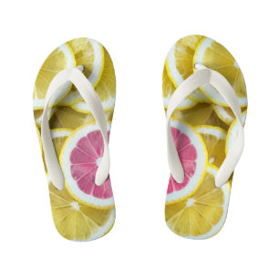 Lemons and Grapefruit Kid's Flip Flops