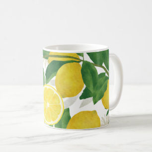 Lemons and Green Leaves Coffee Mug