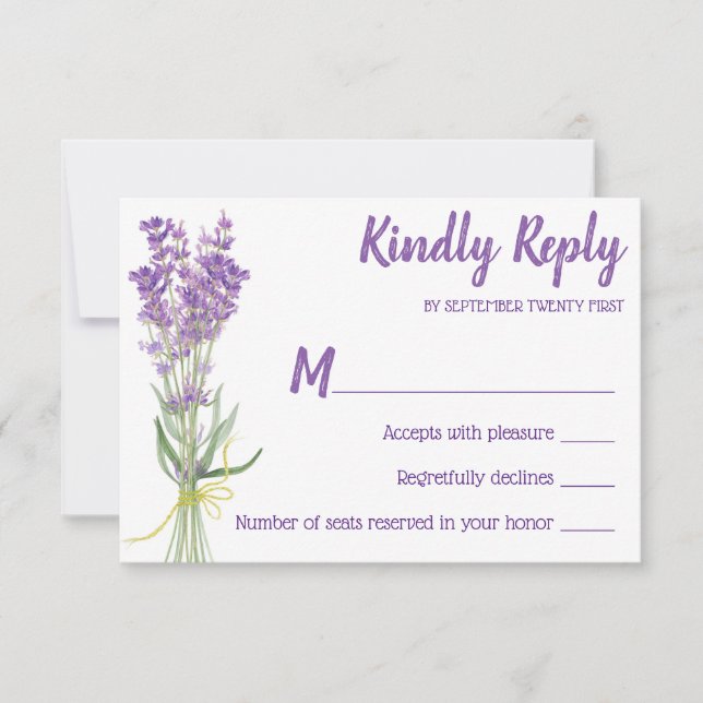 Lemons and Lavender - Response Card (Front)