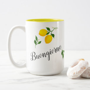 Lemons and Leaves Buongiorno Coffee Mug
