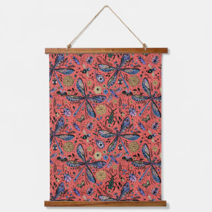 Lemons and leaves hanging tapestry