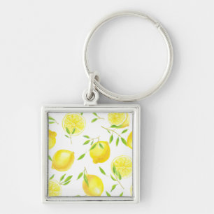 Lemons and leaves key ring