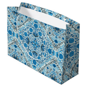 Lemons and leaves large gift bag