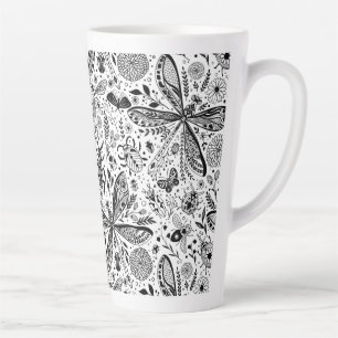 Lemons and leaves latte mug