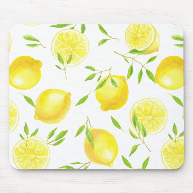 Lemons and leaves mouse mat (Front)