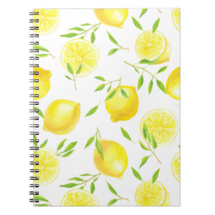 Lemons and leaves notebook