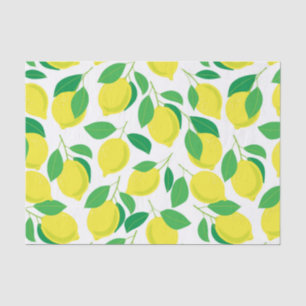 Lemons and leaves pattern tissue paper
