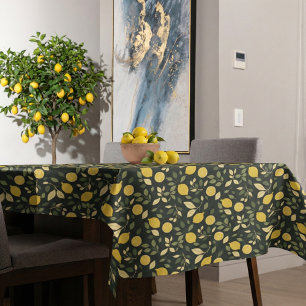 Lemons and Leaves Tablecloth