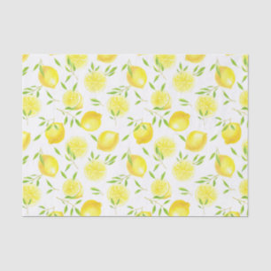 Lemons and leaves tissue paper