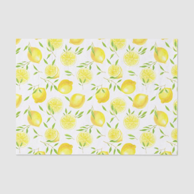 Lemons and leaves tissue paper (Front)